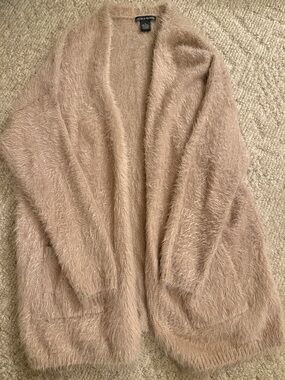 Chelsea & Theodore Open-Front Cardigan - Blush Taupe